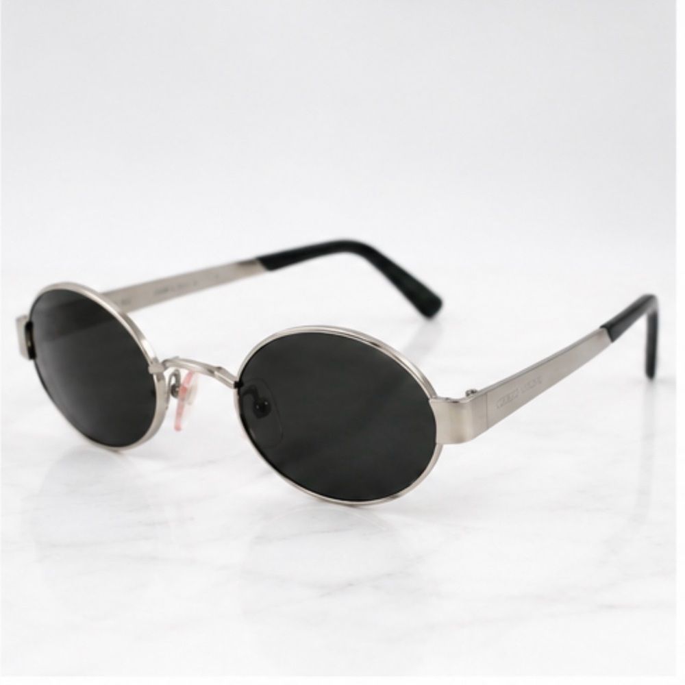 Vintage Giorgio Armani 662 930 Oval Sunglasses 90s Minimalist Made in Italy